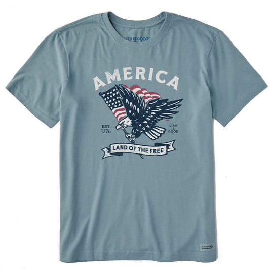 Men's America Free Eagle Short Sleeve Crusher Tee