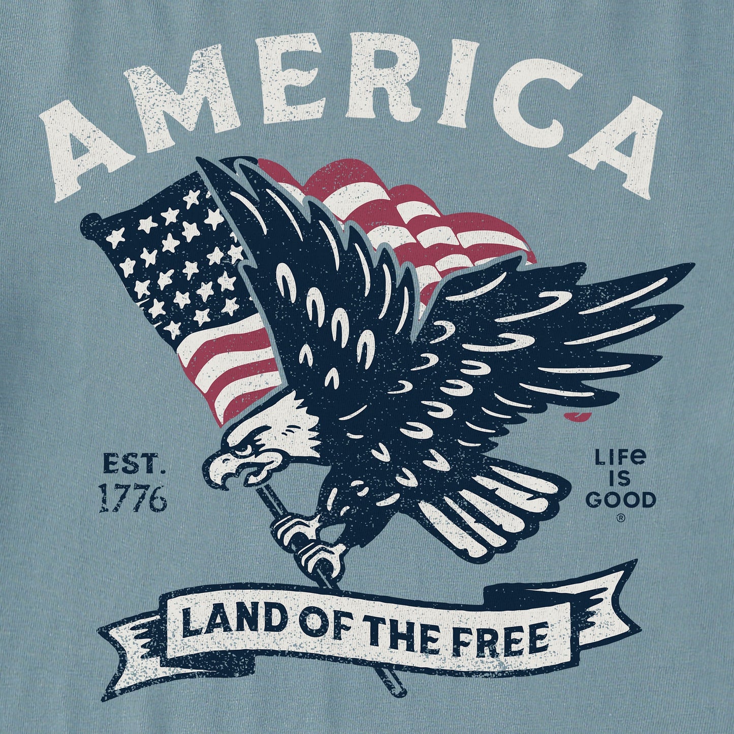 Men's America Free Eagle Short Sleeve Crusher Tee