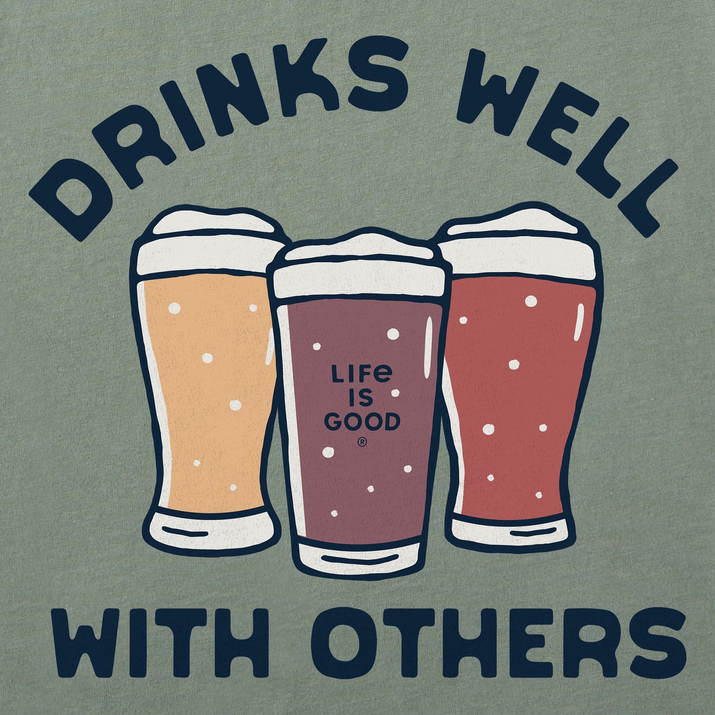 Women's Drinks Beer Well with Others Short Sleeve Crusher Boxy Tee