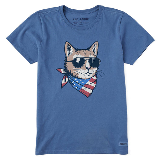 Women's USA Cat Short Sleeve Tee