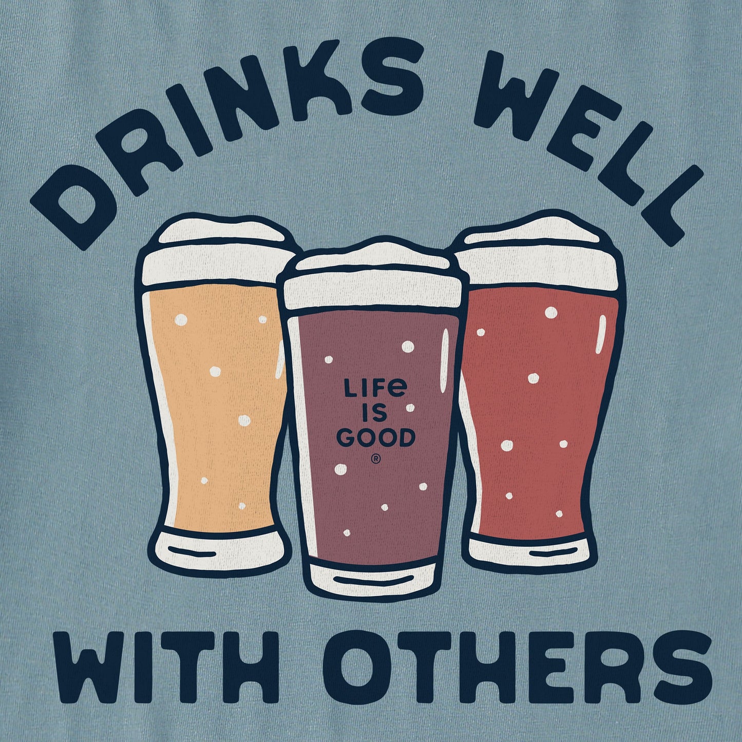 Women's Drinks Beer Well with Others Short Sleeve Crusher Tee