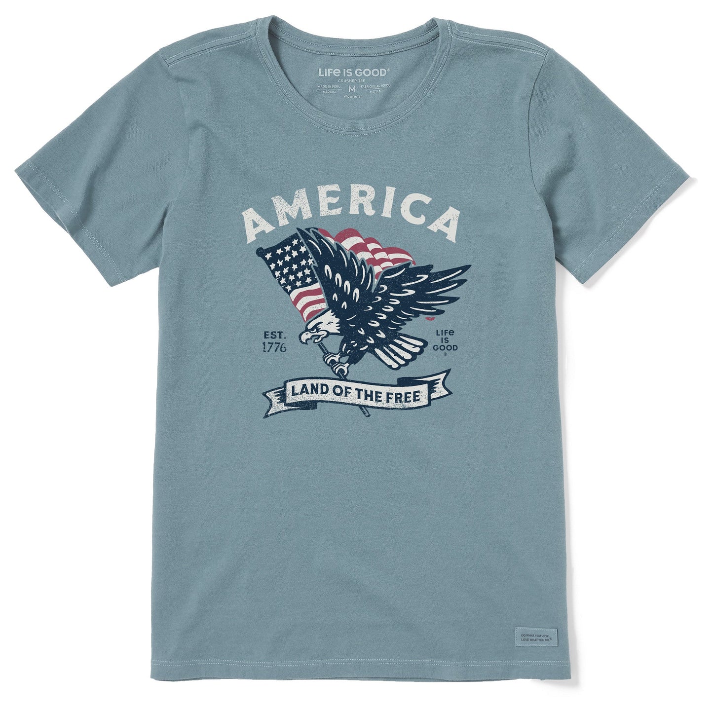 Women's America Free Eagle Short Sleeve Crusher Tee