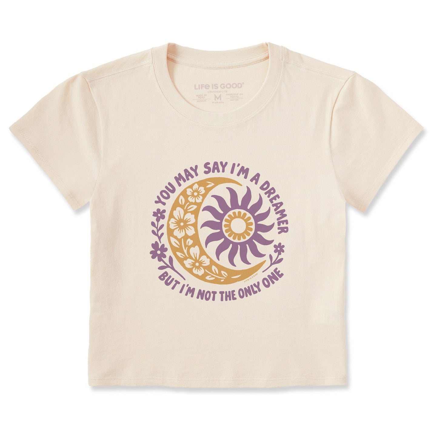Women's You May Say I'm a Dreamer Sun Moon Crusher-LITE Shrunken Tee
