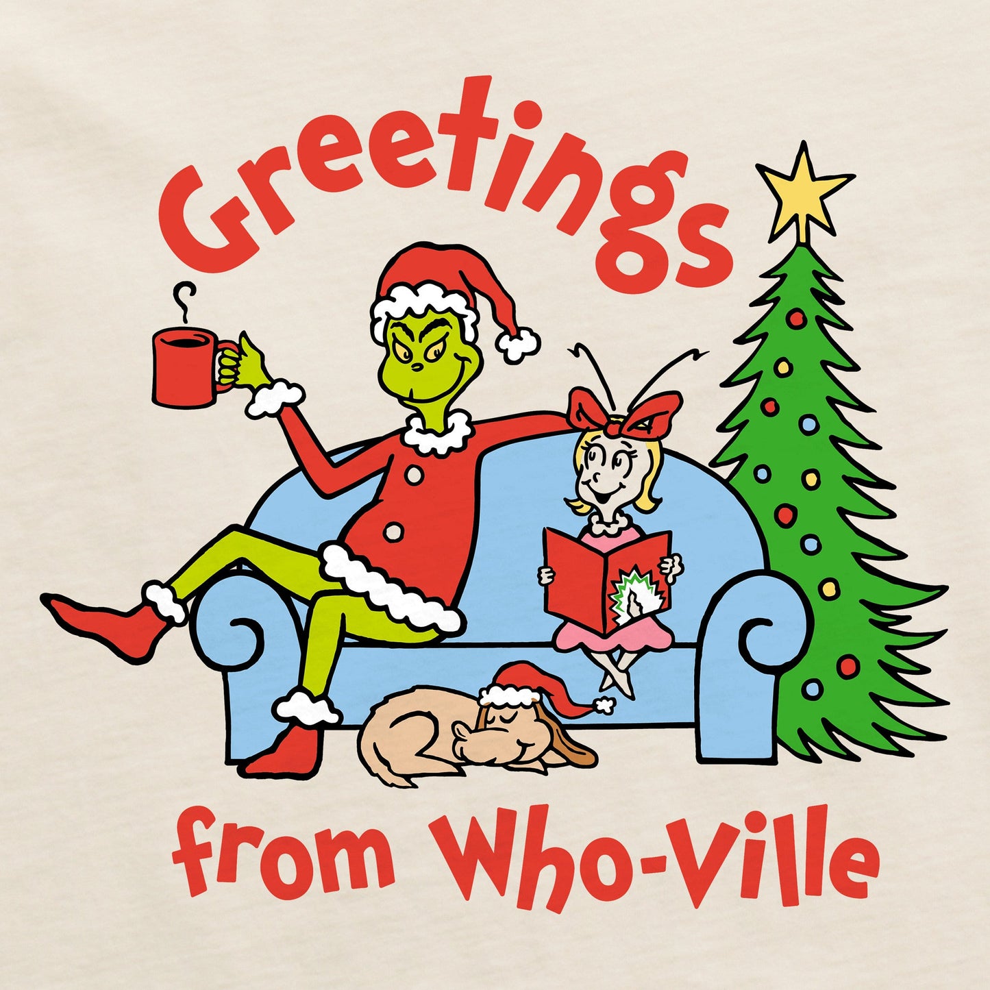Women's Grinch and Friends Greetings Short Sleeve Crusher Tee