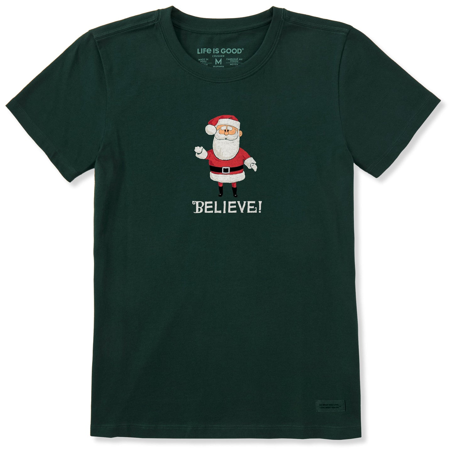 Women's Believe in Santa Short Sleeve Crusher Tee