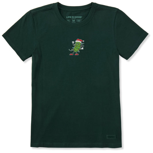 Women's Christmas Pickle Short Sleeve Crusher Tee