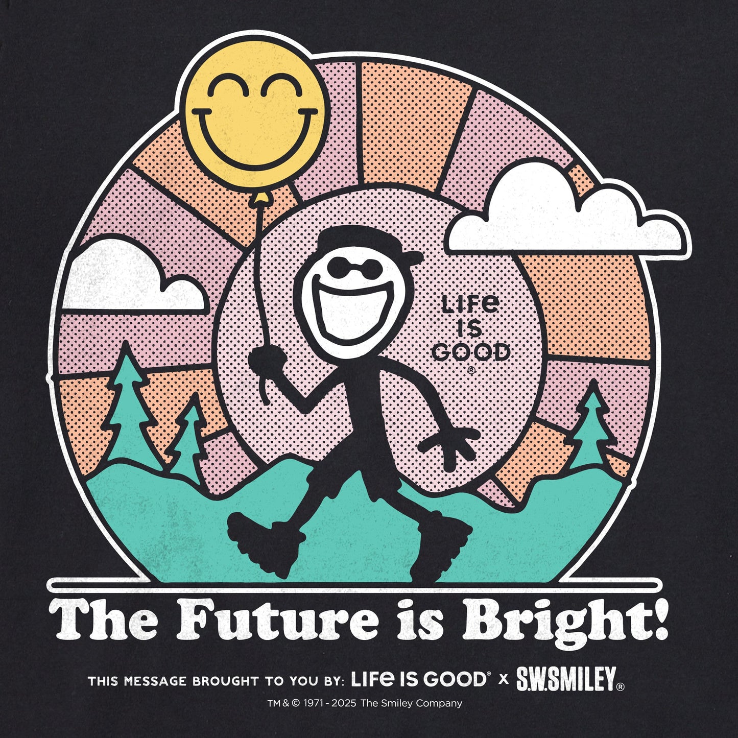 Men's LIG x S.W.Smiley Bright Future Short Sleeve Crusher Tee