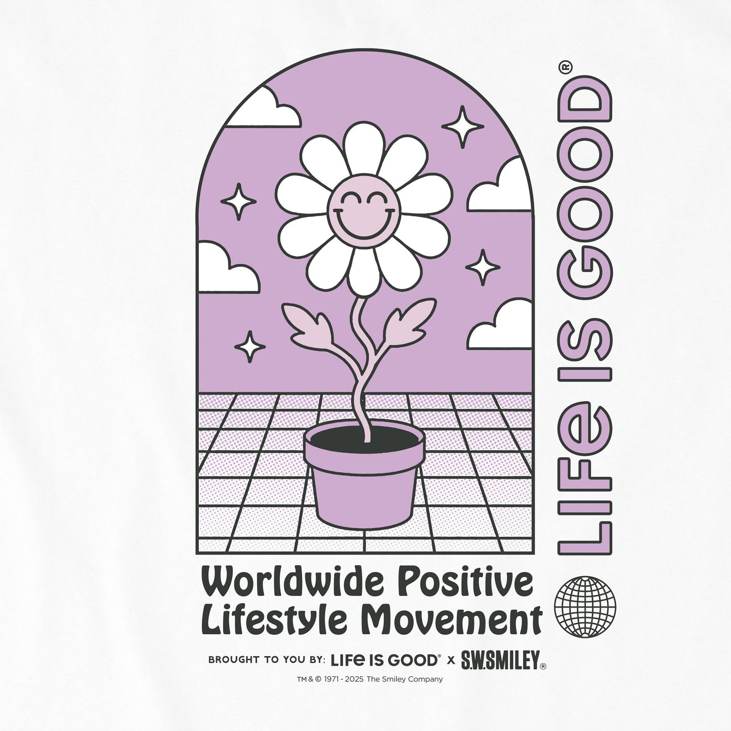 Men's LIG x S.W.Smiley Happy Plant Short Sleeve Crusher Tee