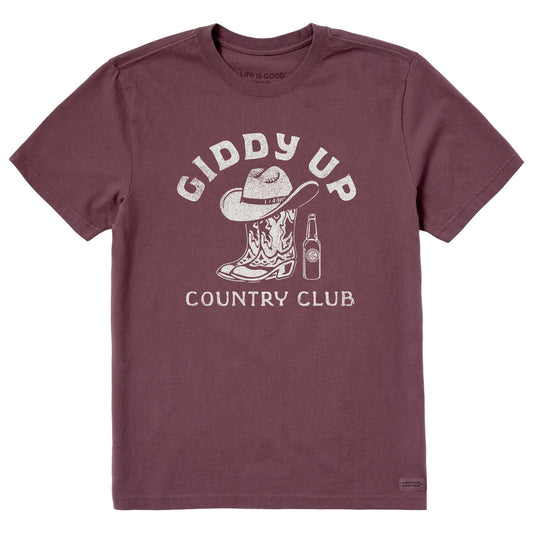 Men's Giddy Up Country Club Short Sleeve Crusher Tee