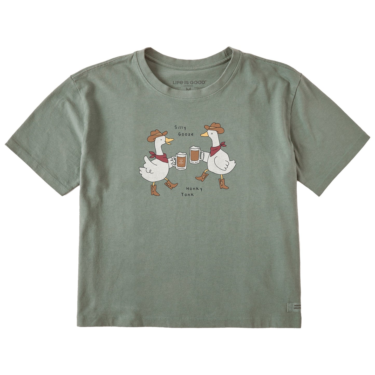 Women's Silly Goose Honky Tonk Short Sleeve Crusher Boxy Tee