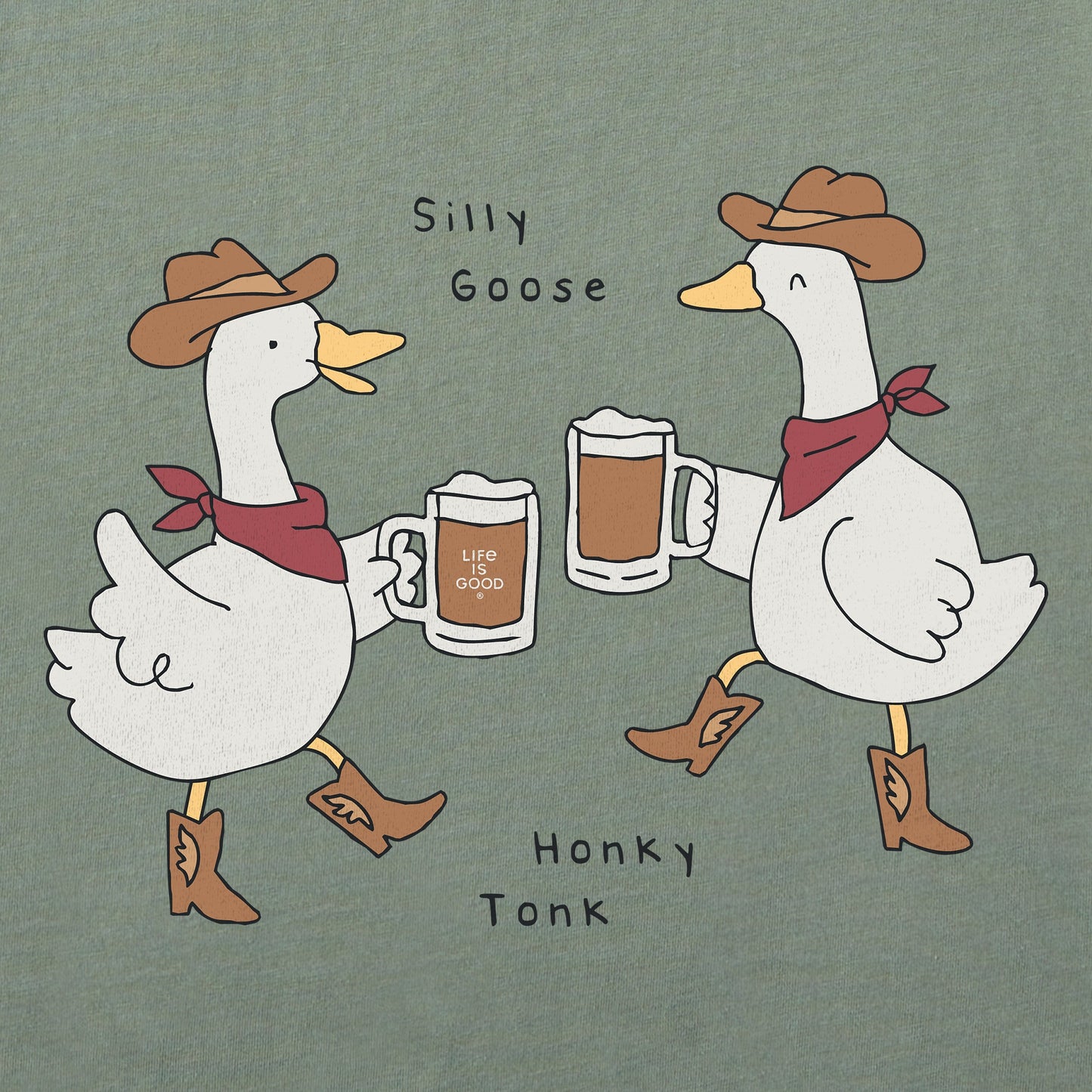 Women's Silly Goose Honky Tonk Short Sleeve Crusher Boxy Tee