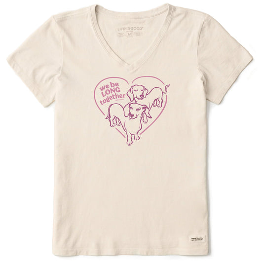 Women's We Be Long Together Short Sleeve Crusher Vee