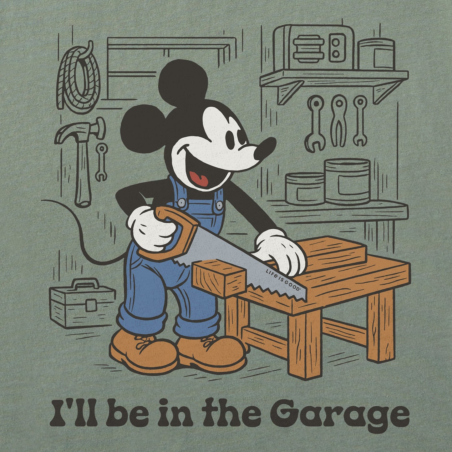 Men's I'll Be in the Garage Willie Short Sleeve Tee