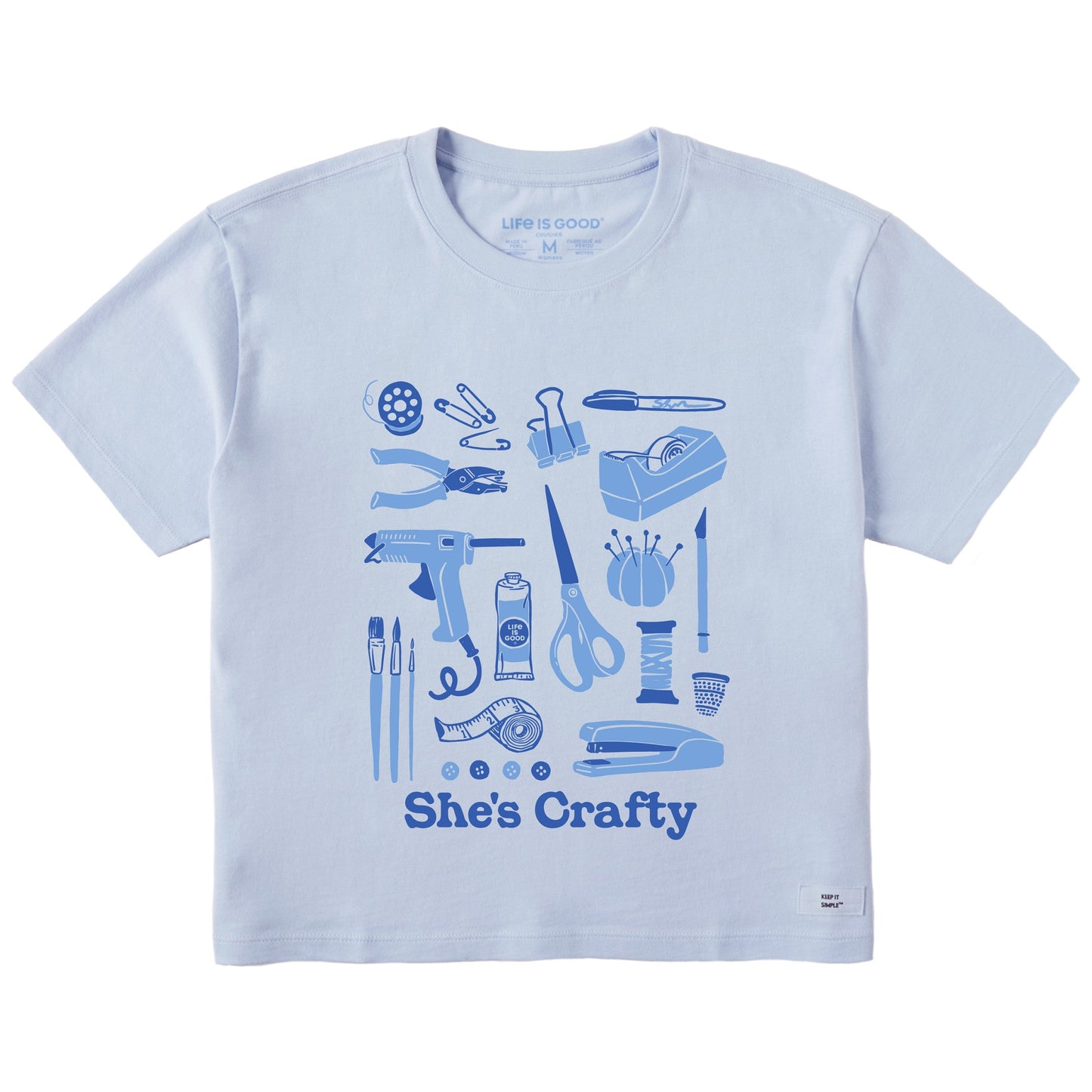 Women's She's Crafty Short Sleeve Crusher Boxy Tee