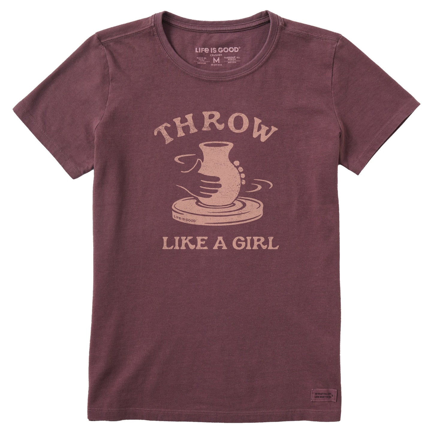Women's Throw Like a Girl Short Sleeve Crusher Tee