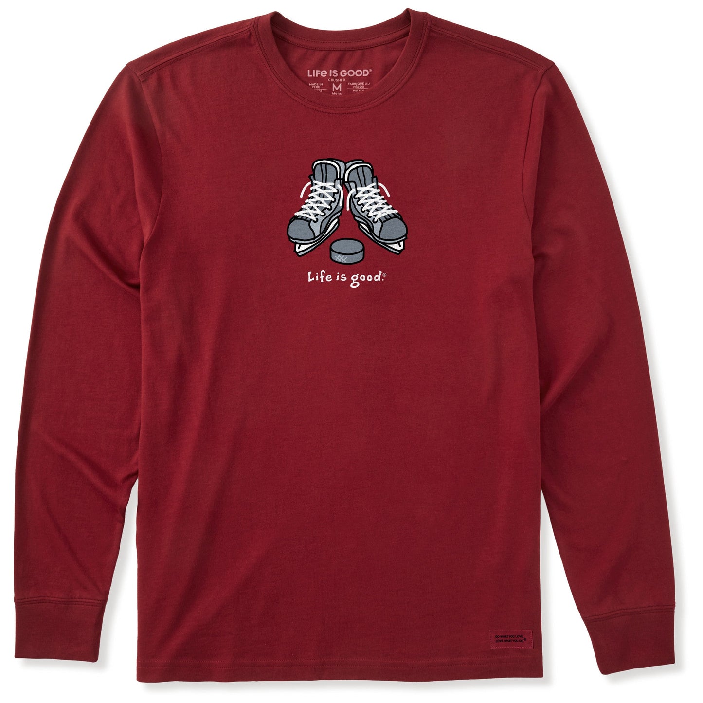 Men's Skates and Puck Long Sleeve Crusher Tee