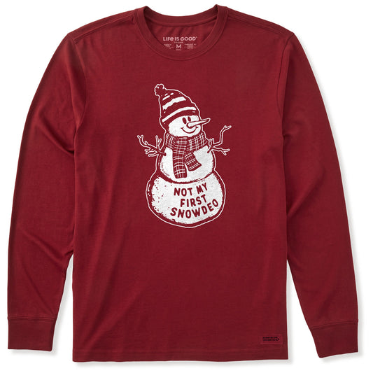 Men's Not Snowman's First Snowdeo Long Sleeve Crusher Tee