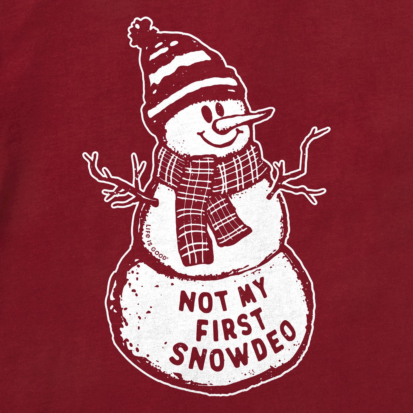 Men's Not Snowman's First Snowdeo Long Sleeve Crusher Tee