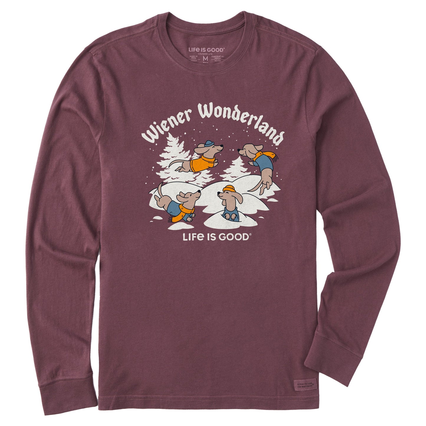 Men's Wiener Wonderland Long Sleeve Crusher Tee