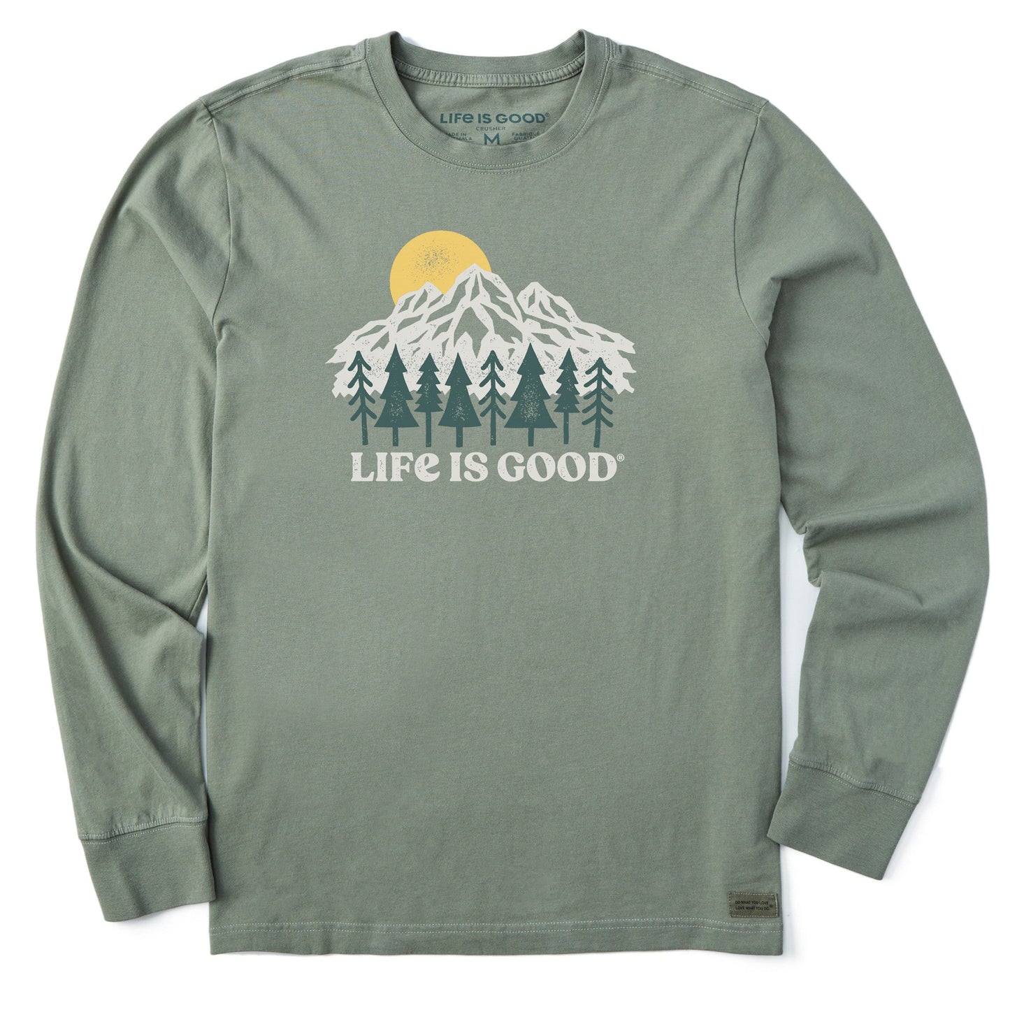 Men's Mountains and Trees Long Sleeve Crusher Tee