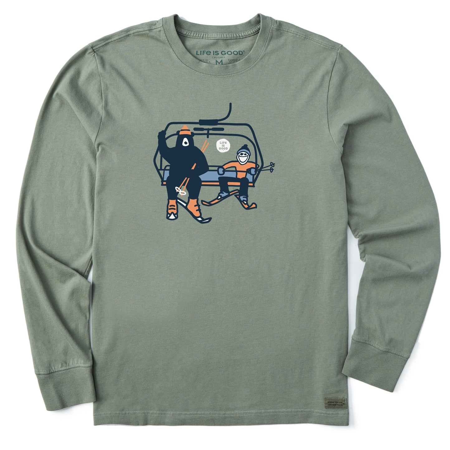 Men's Jake Bear Ski Lift Long Sleeve Crusher Tee