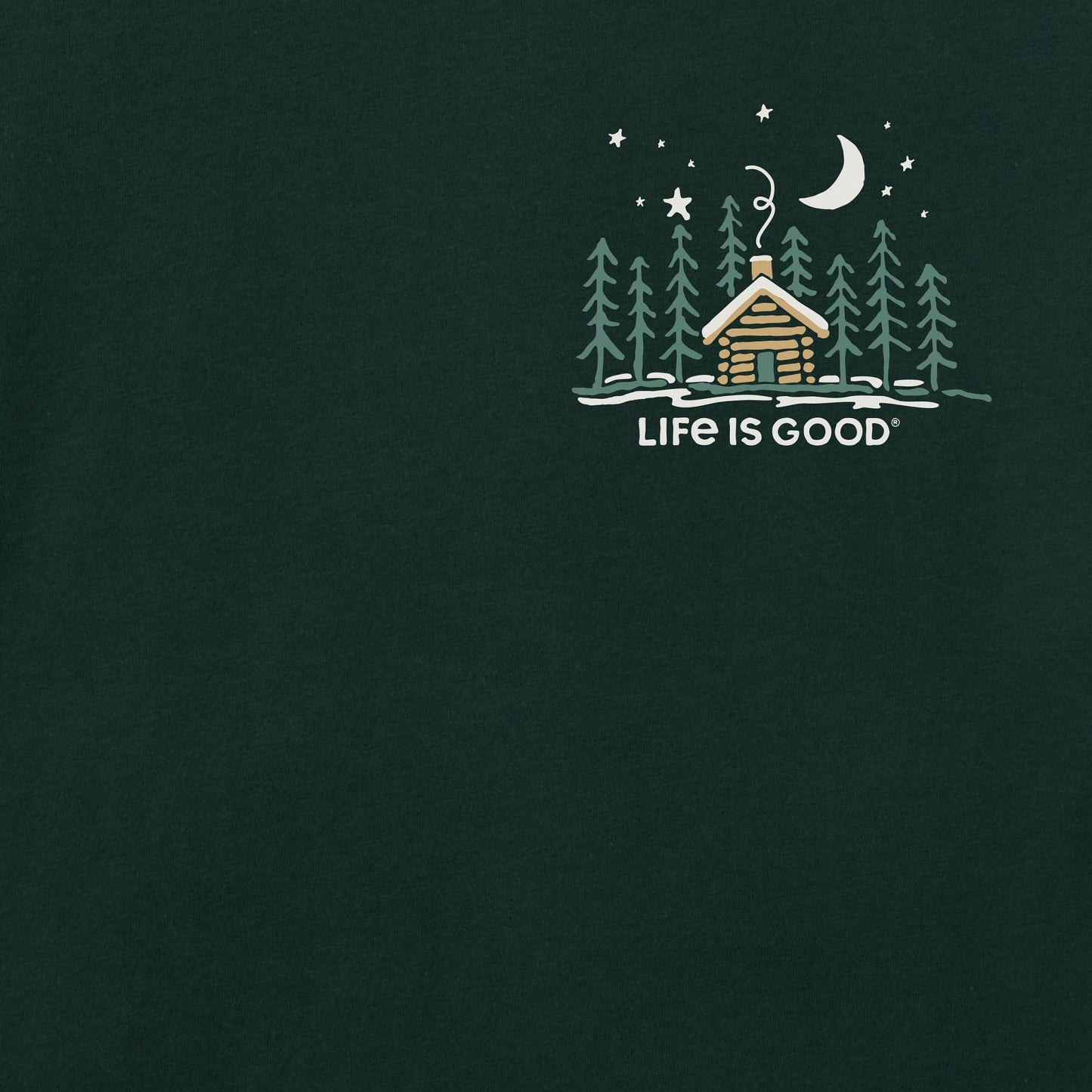 Men's Tiny Snowy Cabin Long Sleeve Crusher Tee