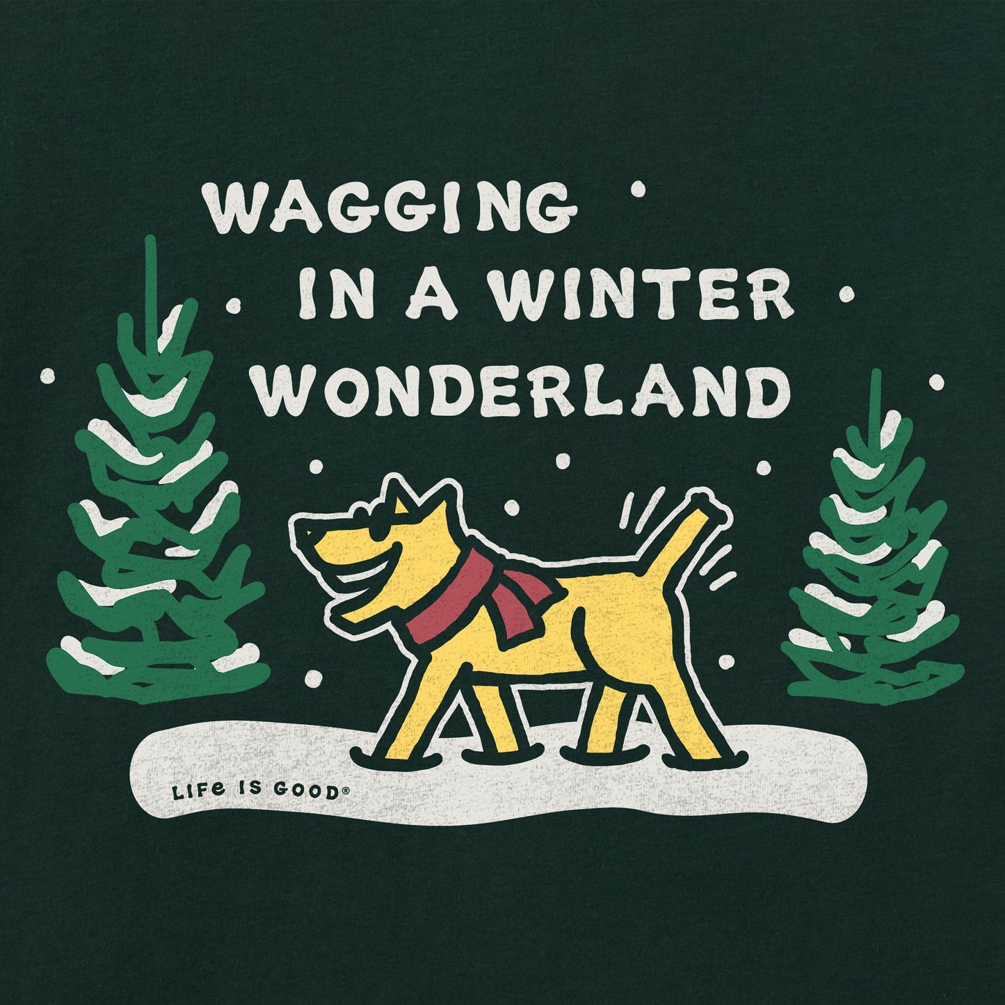 Men's Wagging Wonderland Rocket Long Sleeve Crusher Tee