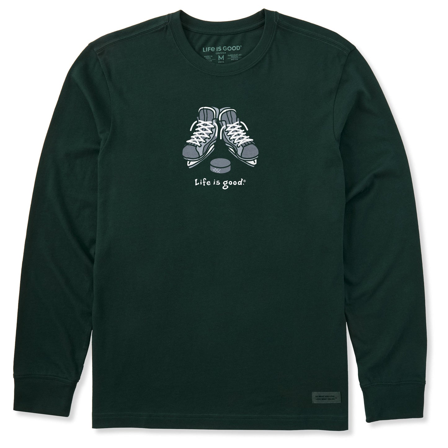 Men's Skates and Puck Long Sleeve Crusher Tee