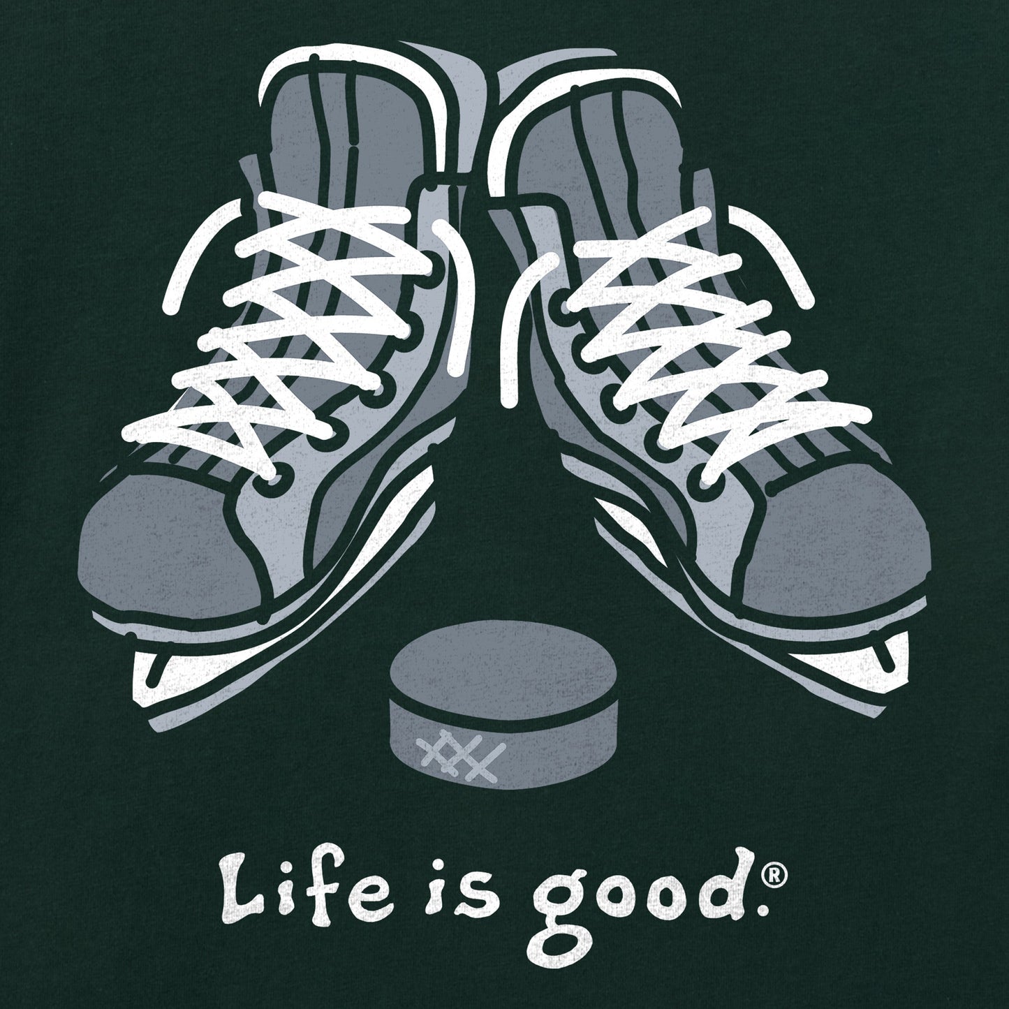 Men's Skates and Puck Long Sleeve Crusher Tee