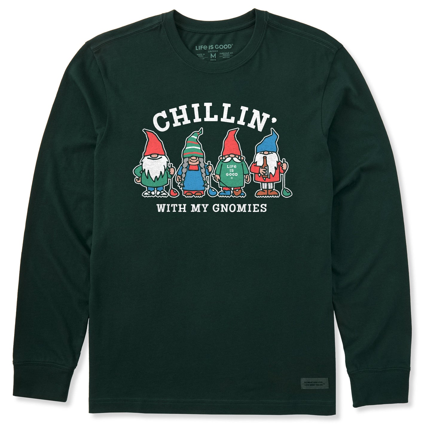 Men's Chillin Gnomies Golf Long Sleeve Crusher Tee