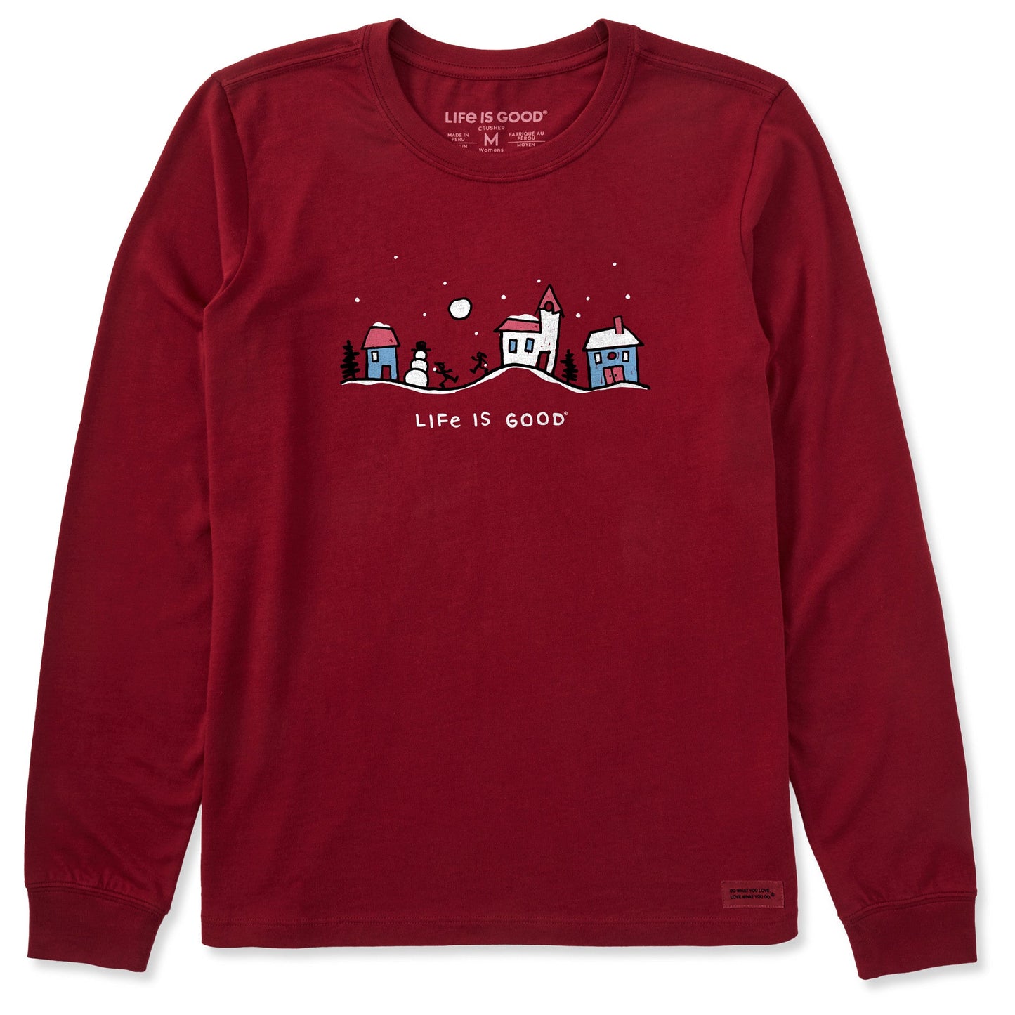 Women's Snowman Village Vista Long Sleeve Crusher Tee