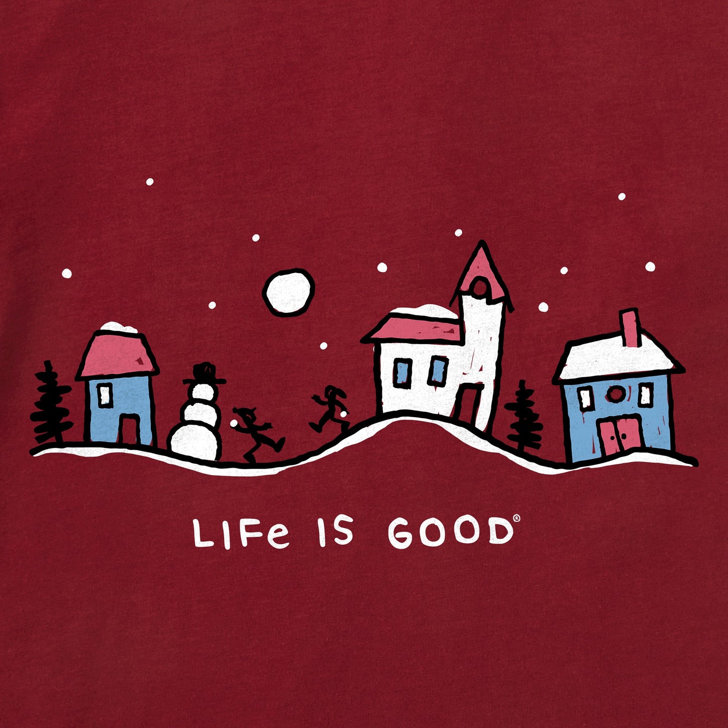 Women's Snowman Village Vista Long Sleeve Crusher Tee