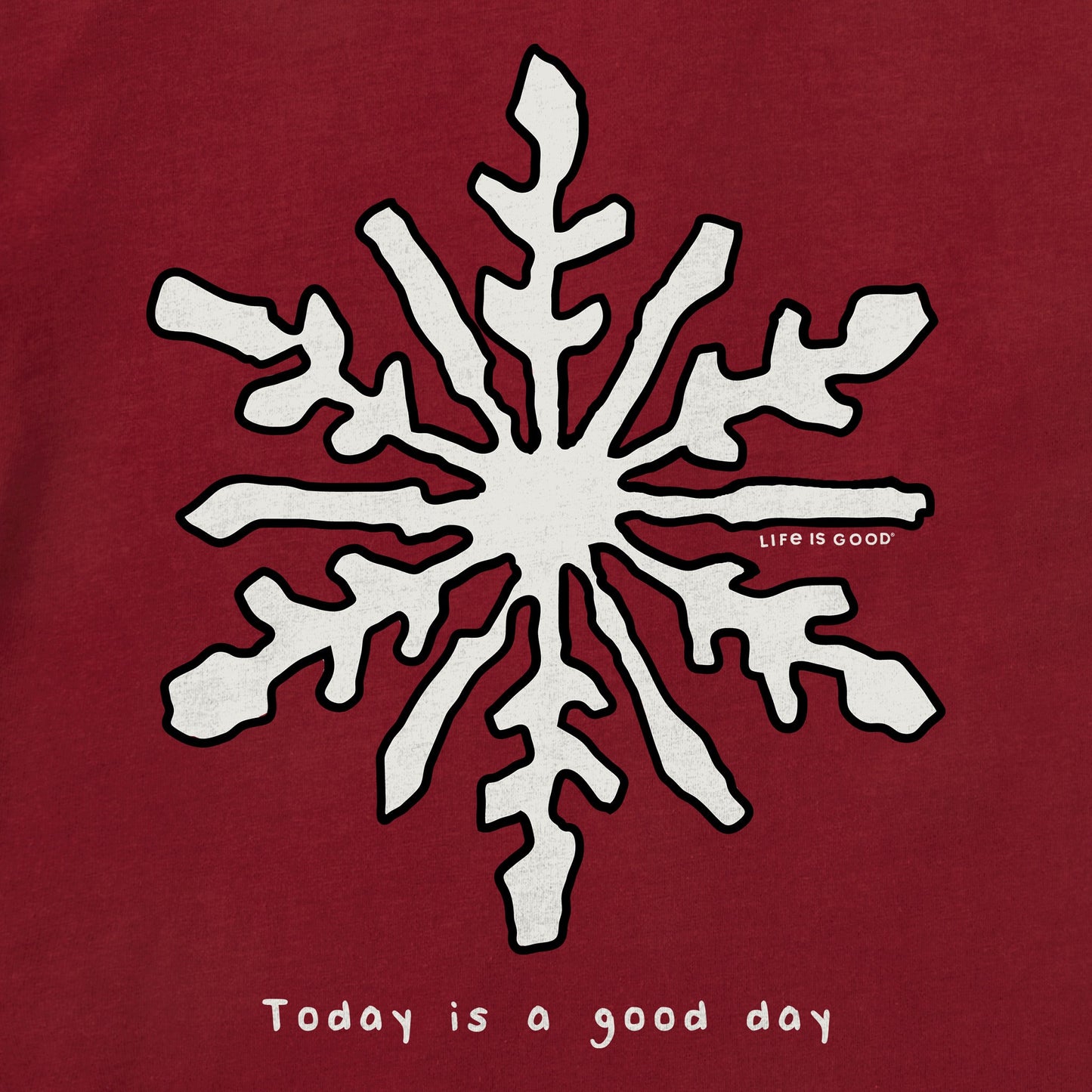 Women's Quirky Snowflake Long Sleeve Crusher Tee