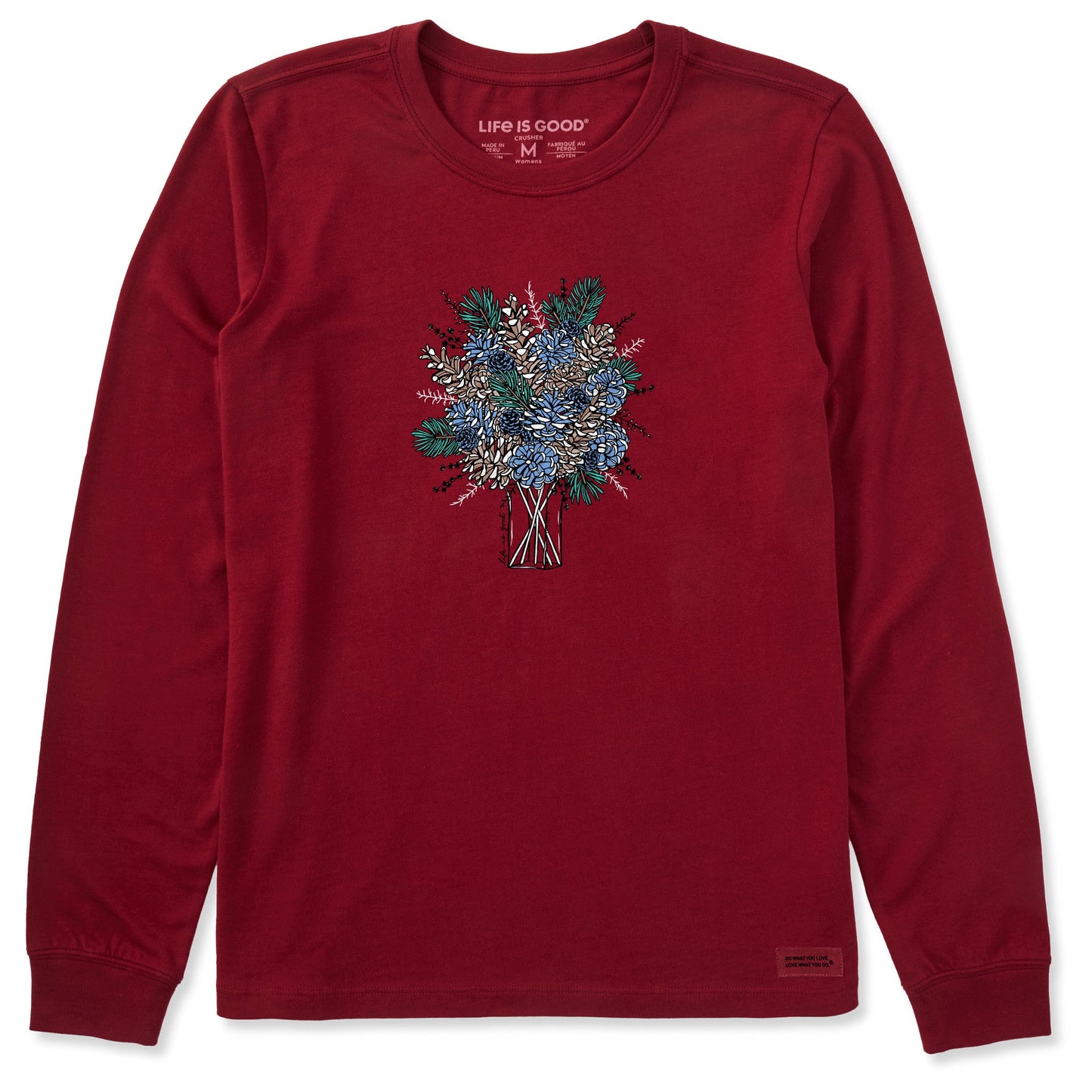 Women's Pinecone Bouquet Long Sleeve Crusher Tee