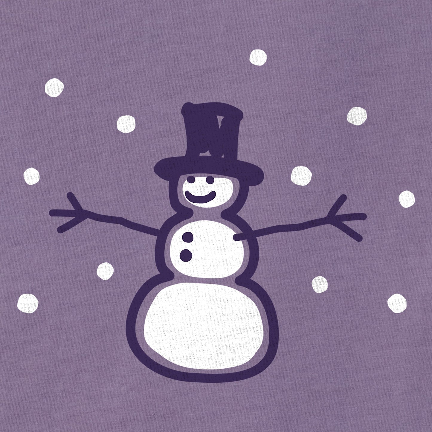 Women's Vintage Snowman Long Sleeve Crusher Tee
