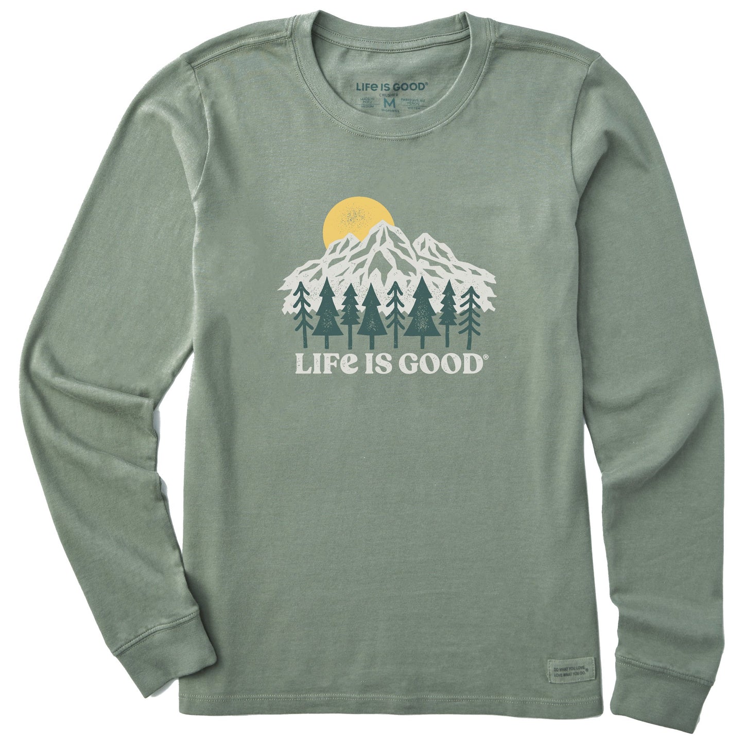 Women's Mountains and Trees Long Sleeve Crusher Tee