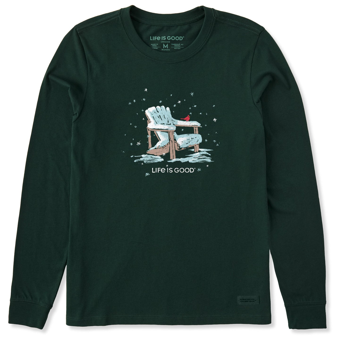 Women's Snowy Adirondack Cardinal Long Sleeve Crusher Tee