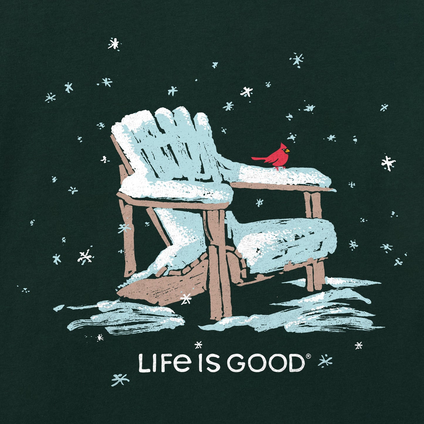 Women's Snowy Adirondack Cardinal Long Sleeve Crusher Tee