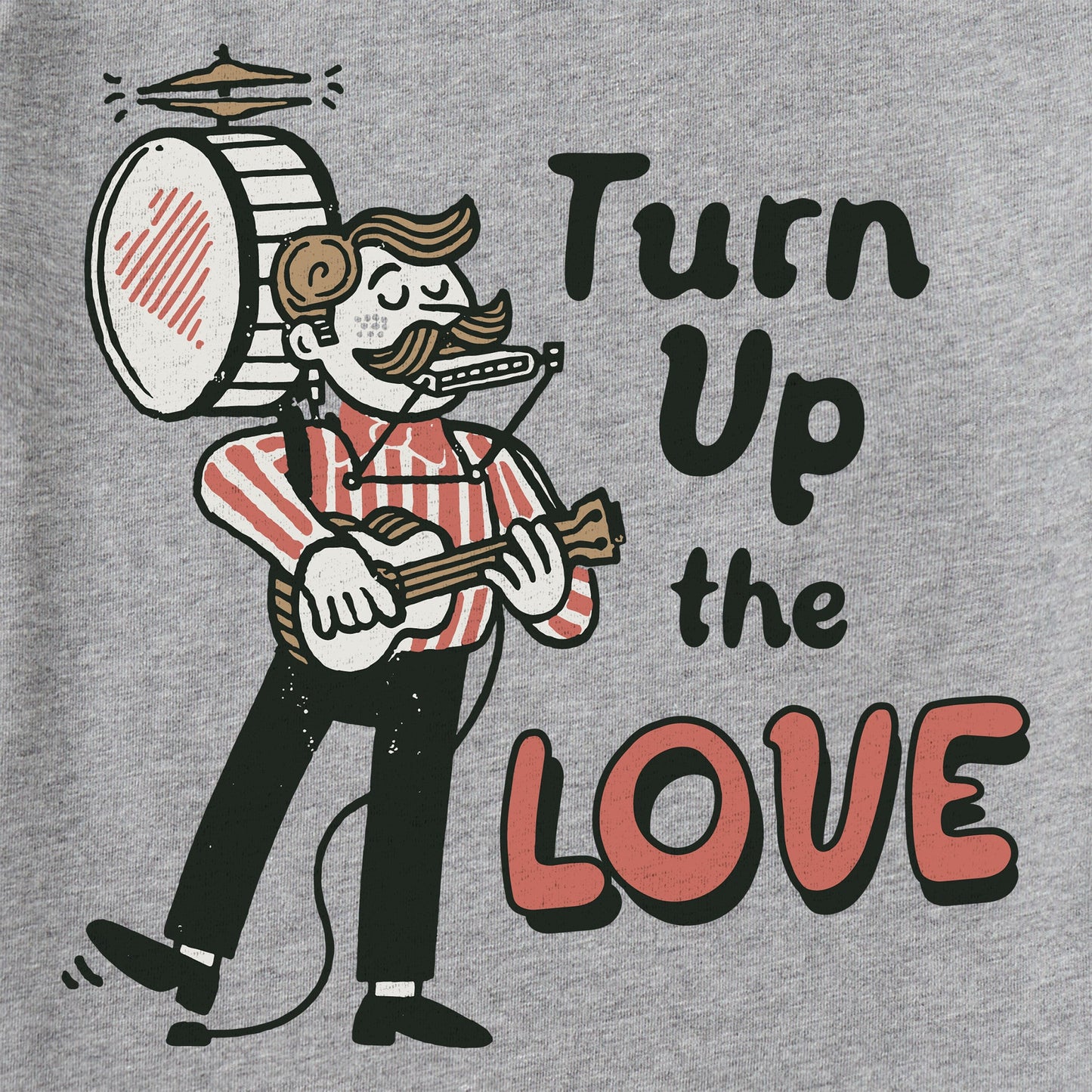 Men's Turn Up the Love One Man Band Short Sleeve Tee