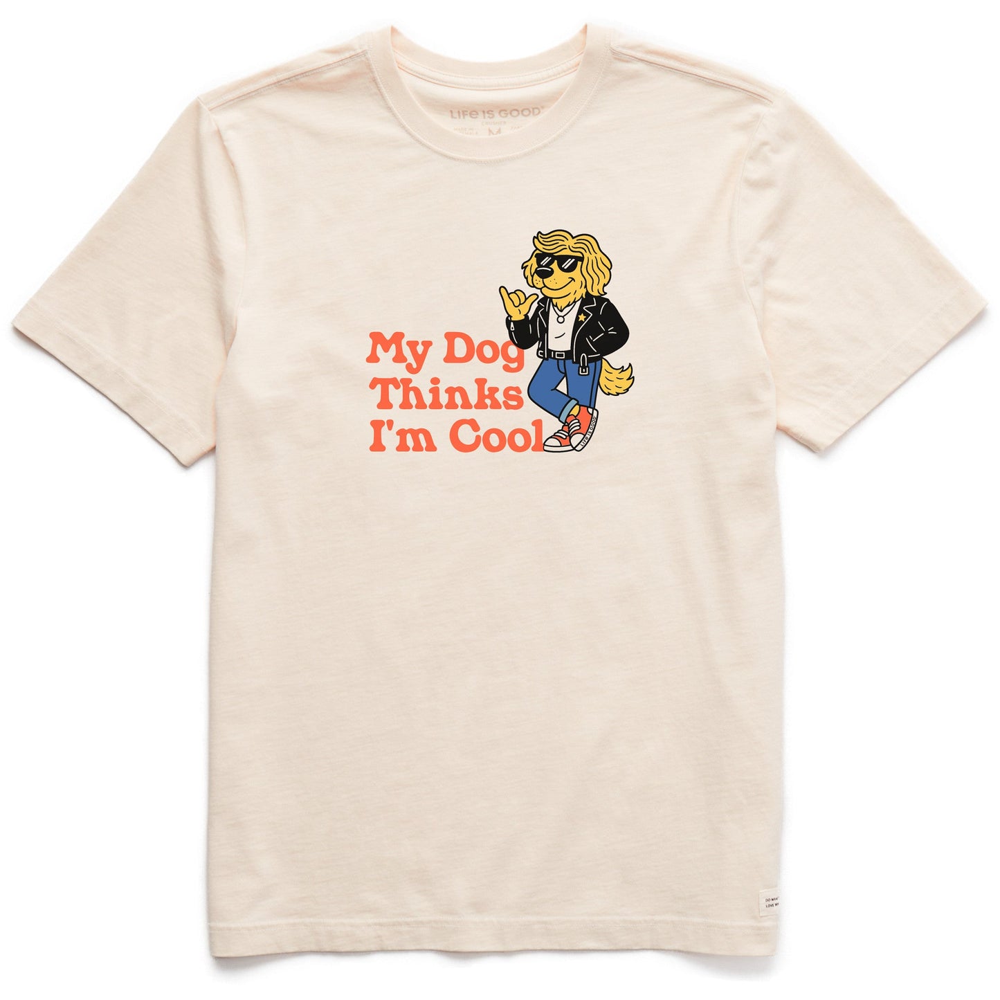 Men's My Dog Thinks I'm Cool Jacket Short Sleeve Crusher Tee