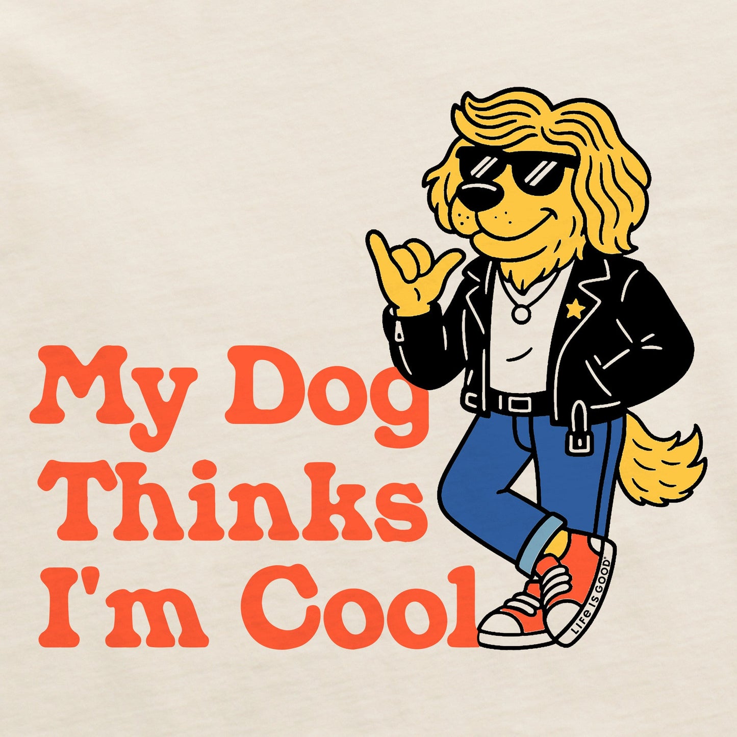 Men's My Dog Thinks I'm Cool Jacket Short Sleeve Crusher Tee