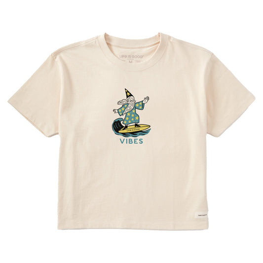 Women's Vibes Wizard Short Sleeve Crusher Boxy Tee