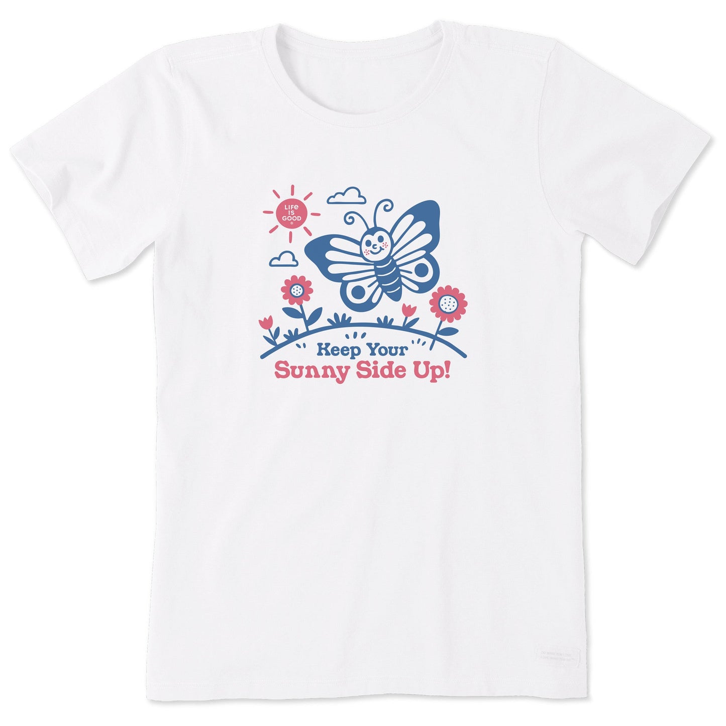 Women's Sunny Side Up Butterfly Short Sleeve Tee