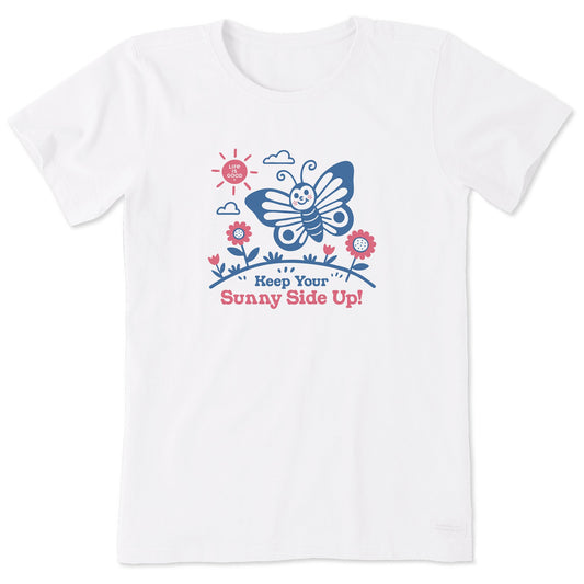 Women's Sunny Side Up Butterfly Short Sleeve Tee