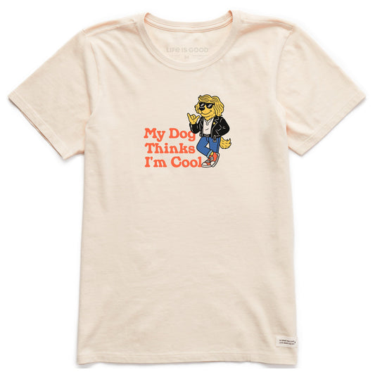 Women's My Dog Thinks I'm Cool Jacket Short Sleeve Crusher Tee