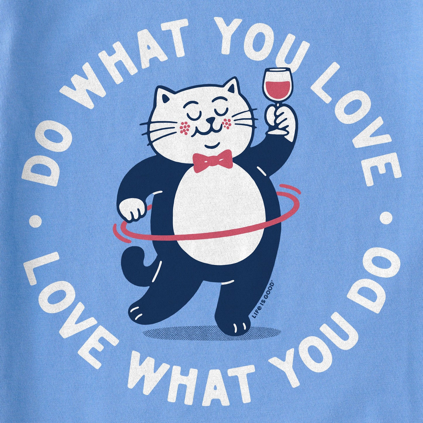 Women's Do What You Love Hula Cat Short Sleeve Tee