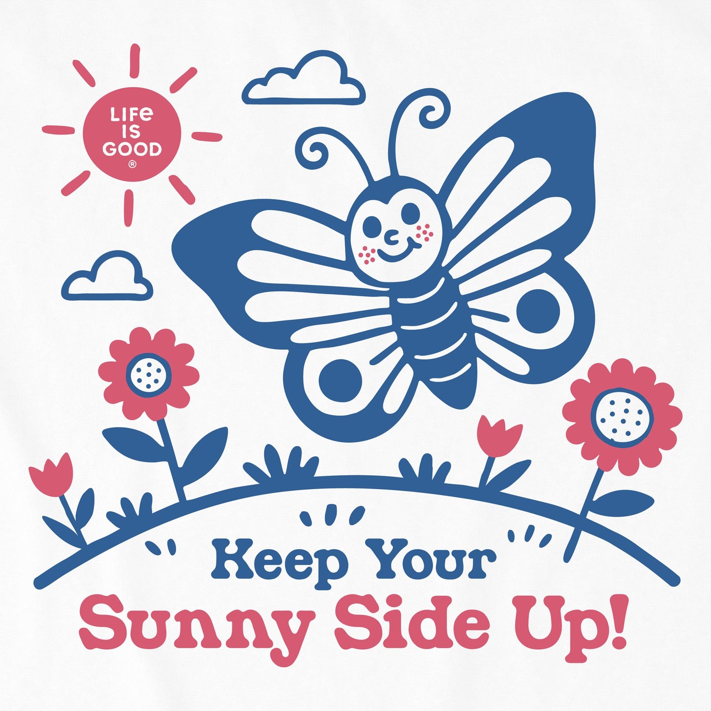 Women's Sunny Side Up Butterfly Short Sleeve Tee
