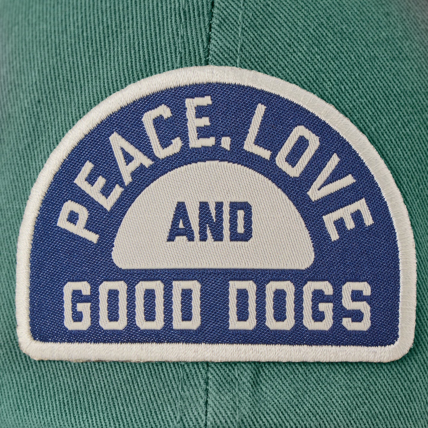 Adult Unisex Peace Love & Good Dogs Patch Chill Cap