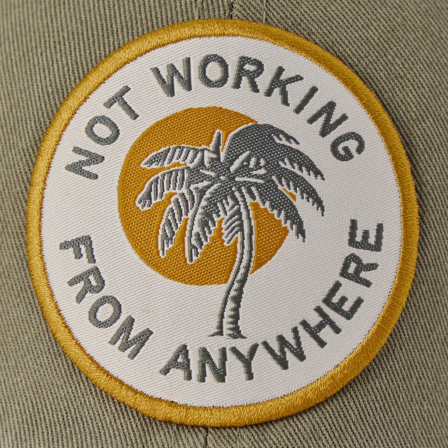 Adult Unisex Not Working Patch Chill Cap