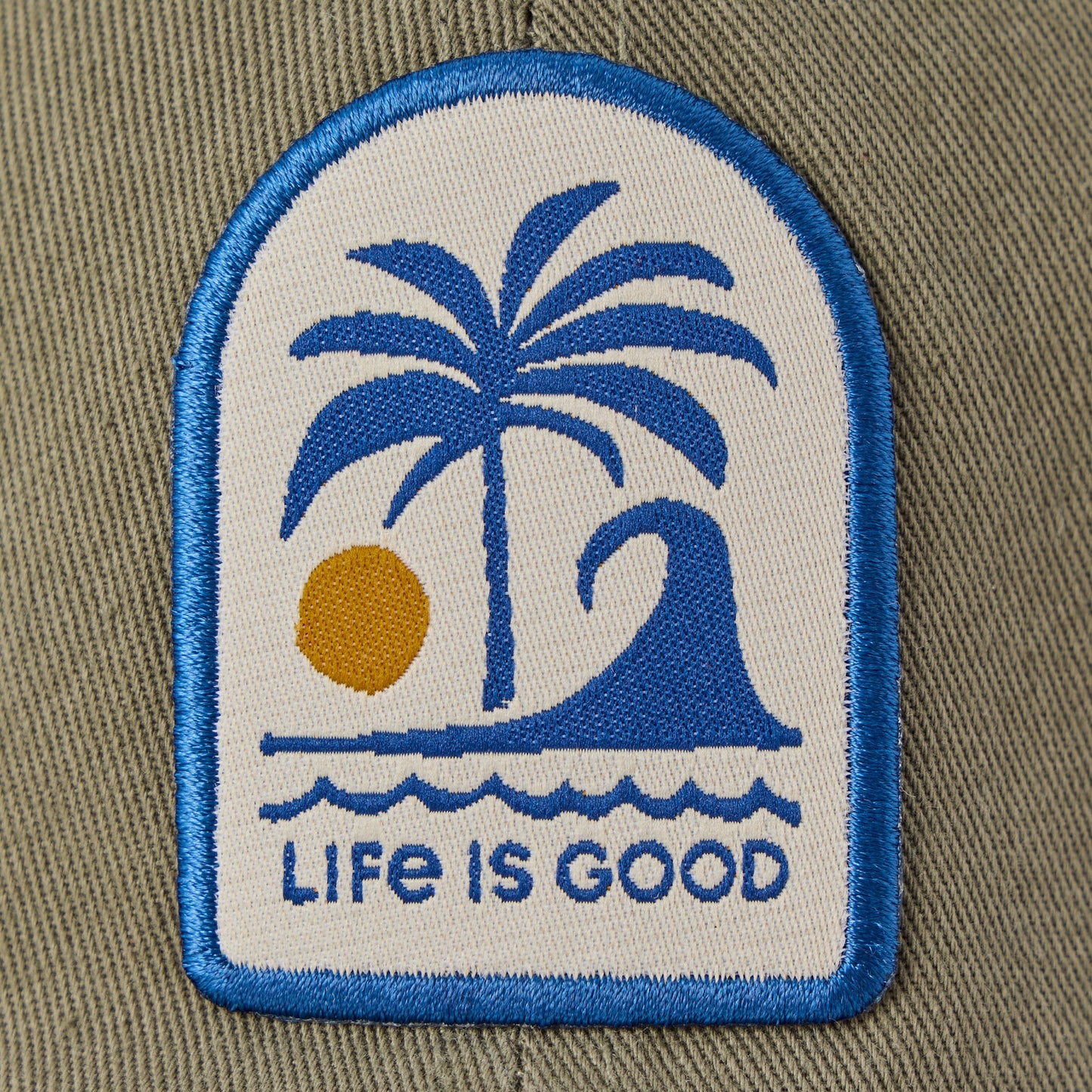 Adult Unisex Palm Wave Patch Chill Cap